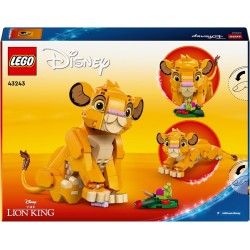 LEGO Disney Simba, il Cucciolo del Re Leone, da 6 Anni, Personaggio Giocattolo Costruibile con Parti Snodabili dal Film d Animaz