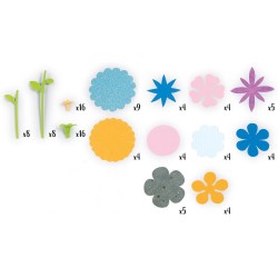 Smoby - Flower Market Set Refill, 7600350408, Ricarica 16 Fiori, +3 Anni