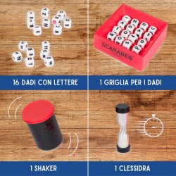 Editrice Giochi - Scarabeo Shake, Gioco da Tavola Veloce, Giochi di Società e Strategia per la Famiglia, Edizione rapida