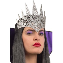 Carnival Toys - Corona Regina in Tessuto Intagliato Argento con Glitter, in busta, 06578