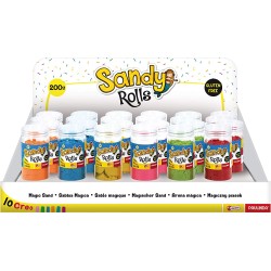 Lisciani Giochi - Sandy Rolls, Sabbia Magica 200 gr, colori assortiti - LI95438