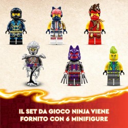 LEGO NINJAGO Torneo: Arena di Battaglia, Giochi d Avventura da 7 Anni con 6 Minifigure di Eroi Giocattolo Ninja e Tempio con Fun