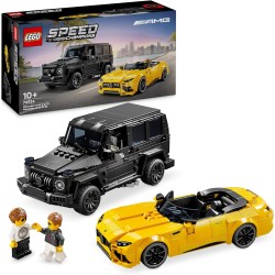 LEGO Speed Champions Mercedes-AMG G 63 e Mercedes-AMG SL 63, 2 Modellini di Auto da 10 Anni con Minifigure di Piloti, Regalo di 