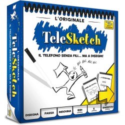 Asmodee - Telesketch, Divertente Gioco da Tavolo, Party Game per Tutta la Famiglia, 4-8 Giocatori, 12+ Anni, Edizione in Italian