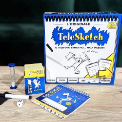 Asmodee - Telesketch, Divertente Gioco da Tavolo, Party Game per Tutta la Famiglia, 4-8 Giocatori, 12+ Anni, Edizione in Italian