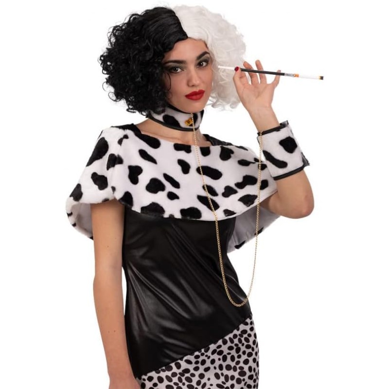 Carnival Toys - Set Crudelia "Cruella" (Coprispalle, Collarino E Polsino In Peluche), in busta, 03543