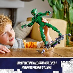 LEGO Marvel Personaggio Costruibile di Goblin, da 8 Anni in su, Action Figure del Nemico di Sider-Man con Arti Snodabili, Aliant