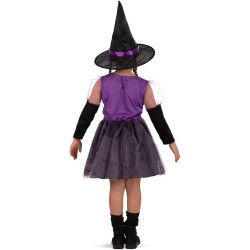 Carnival Toys - Costume Streghetta Viola, Taglia VII (10/11 anni), 68887