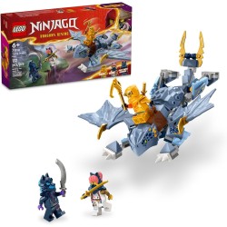 LEGO Ninjago Giovane Drago Riyu Giocattolo con 3 Minifigure Ninja per Gioco di Ruolo, Modello di Costruzione Bambino, Regalo per