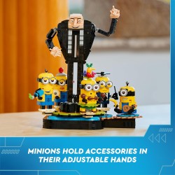 LEGO Cattivissimo Me Gru e Minions in Mattoncini, Set dal Film della Illumination, Personaggi da Costruire che Danzano, da 9 Ann