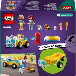 LEGO Friends Auto per la Toelettatura dei Cani, con 2 Personaggi, 2 Cuccioli e Accessori per la Cura degli Animali, Giochi per B