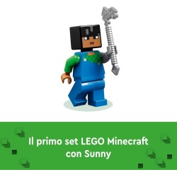 LEGO Minecraft Il Giardino del Ciliegio in Fiore, Modello da Costruire del Bioma con il Personaggio Sunny, Api Giocattolo e Snif