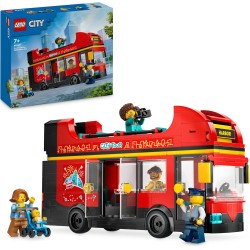 LEGO City Autobus Turistico Rosso a Due Piani, da 7 Anni in su con Veicolo Giocattolo in Stile Londinese da Costruire e 5 Minifi