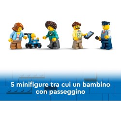 LEGO City Autobus Turistico Rosso a Due Piani, da 7 Anni in su con Veicolo Giocattolo in Stile Londinese da Costruire e 5 Minifi