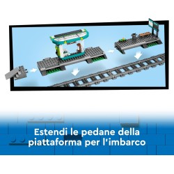 LEGO City Tram e Fermata del Tram, Treno Giocattolo da Costruire con Stazione e Vagoni Ferroviari, Giochi di Ruolo da 7 Anni in 