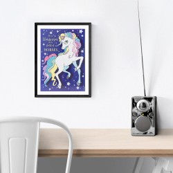 Nice Group - DIAMANTINY Diamond Painting Design Be, 1 Quadro con Unicorno da Colorare con Gemme Effetto 3D Crystal Art - 90020