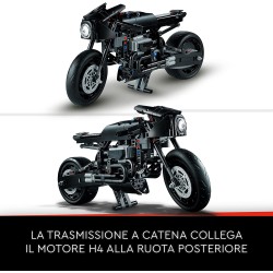 LEGO 42155 Technic THE BATMAN – BATCYCLE, Moto Giocattolo da Collezione, Modellino in Scala dell Iconica Motocicletta del Supere