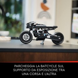 LEGO 42155 Technic THE BATMAN – BATCYCLE, Moto Giocattolo da Collezione, Modellino in Scala dell Iconica Motocicletta del Supere