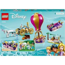 LEGO 43216 Disney Princess Il Viaggio Incantato della Principessa con Mini Bamboline Cenerentola, Jasmine e Rapunzel, Cavallo e 