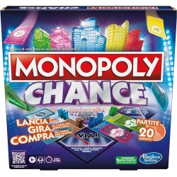 Hasbro - Monopoly Chance - gioco da tavolo, gioco per famiglie di Monopoly veloce da 2 a 4 giocatori - F8555103