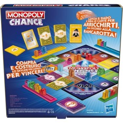 Hasbro - Monopoly Chance - gioco da tavolo, gioco per famiglie di Monopoly veloce da 2 a 4 giocatori - F8555103