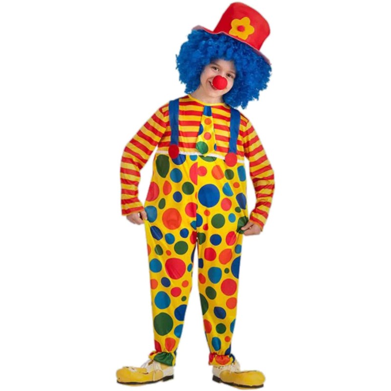 Carnival Toys - Costume Clown Sbirulino Tg.VI (8/10 anni), 68220