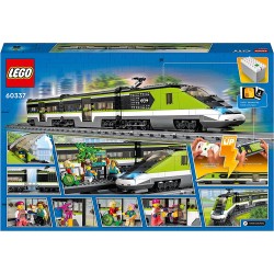 LEGO 60337 - City Treno Passeggeri Espresso, Locomotiva Telecomandata con Luci Dimmerabili e Binari - LG60337