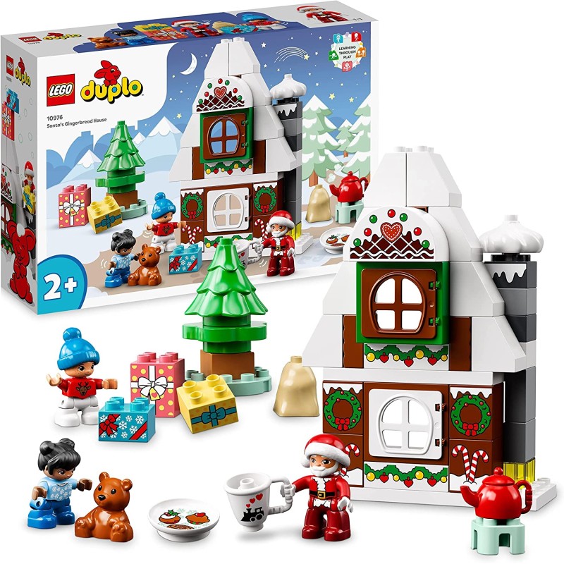 LEGO 10976 DUPLO - Casa di Pan di Zenzero di Babbo Natale con Regali e Figure di Bambino e Bambina - LG10976