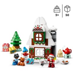 LEGO 10976 DUPLO - Casa di Pan di Zenzero di Babbo Natale con Regali e Figure di Bambino e Bambina - LG10976