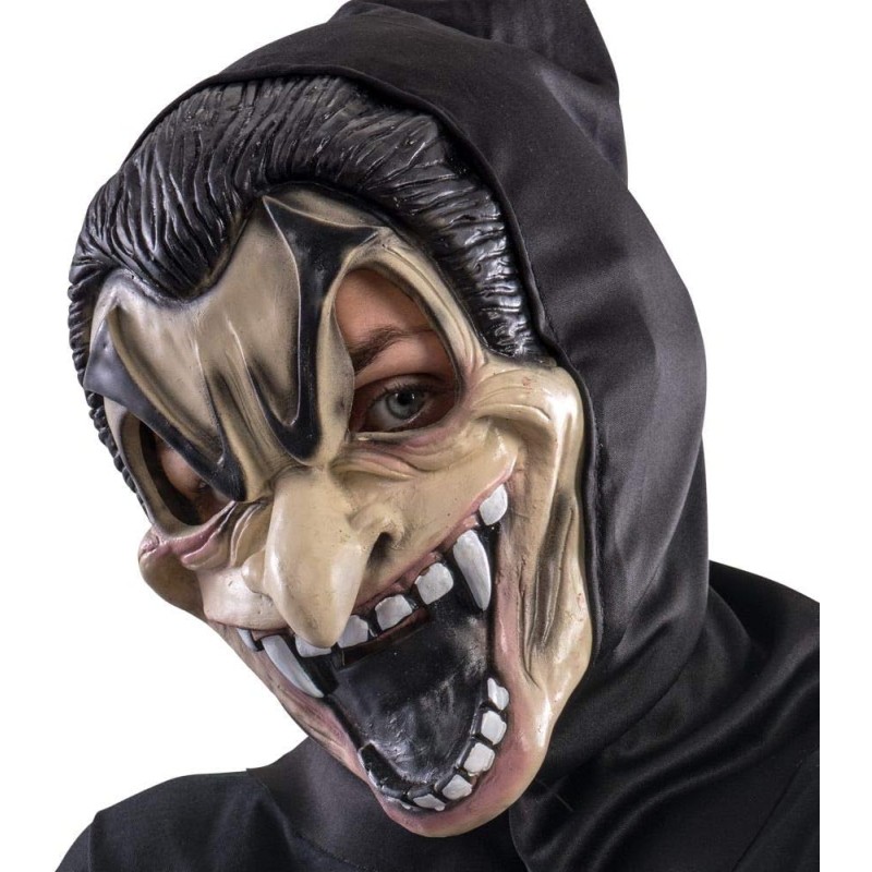 Carnival Toys - Maschera Vampiro in Fingomma con Cappuccio, 01483