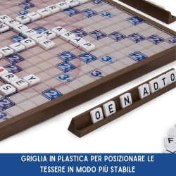 Editrice Giochi - Scarabeo Deluxe 60° Anniversario, Gioco da Tavola Classico con Plancia Girevole - SP6065761