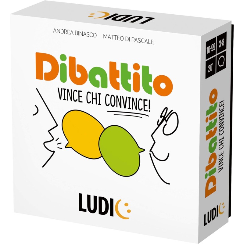 Ludic - Dibattito! - Gioco di Società per Tutta la Famiglia, 3/8 giocatori - IT27521