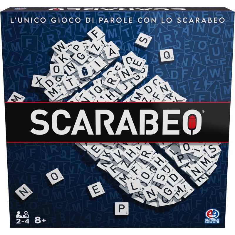 Editrice Giochi - Scarabeo, Gioco da Tavola Classico, Giochi di società e Strategia per la Famiglia - SP6067899