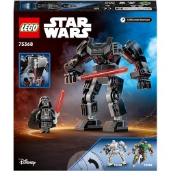 LEGO Star Wars Mech di Darth Vader, Action Figure Snodabile da Costruire con Abitacolo per Minifigure e Grande Spada Laser Rossa