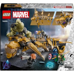 LEGO Marvel Avengers vs. Leviathan, Figura Giocattolo Costruibile con Personaggio di Hulk e Minifigure di Capitan America, Loki,