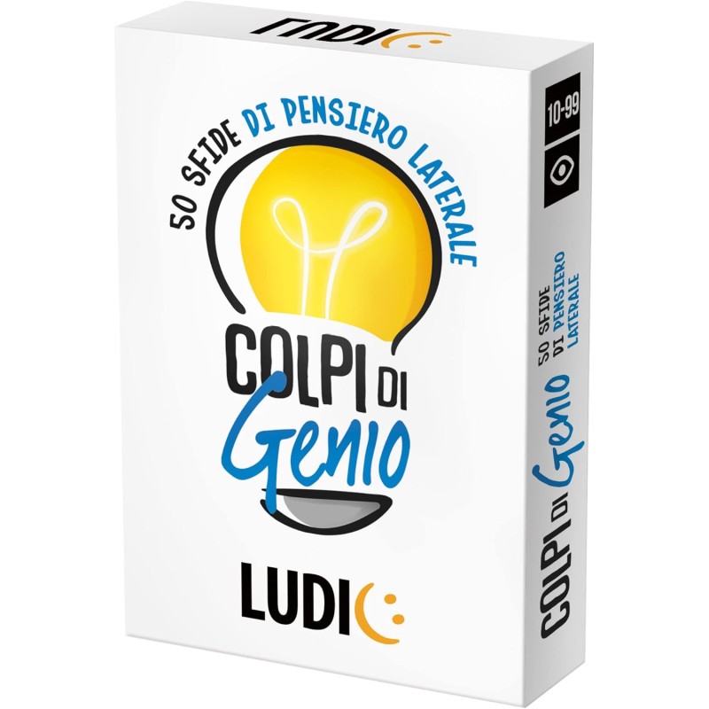 Ludic - Colpi Di Genio - 50 Sfide Di Pensiero Laterale, Gioco Di Società Formato Viaggio Per 1+Giocatori - IT51128