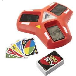 Mattel Games - UNO Triple Play Gioco di Carte con Porta-Carte, Luci Led e Suoni