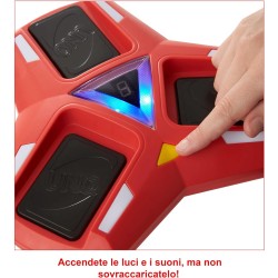 Mattel Games - UNO Triple Play Gioco di Carte con Porta-Carte, Luci Led e Suoni