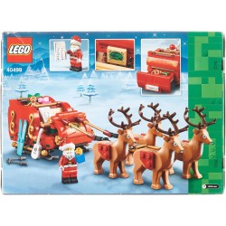 LEGO - Slitta di Babbo Natale Giocattolo, da 9 Anni in su con Minifigure, Renne, Chitarra, Orsacchiotto e Sci, Idea Regalo Natal