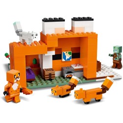 LEGO 21178 - Minecraft Il Capanno della Volpe, Mattoncini da Costruzione, Set con Zombie e Animali - LG21178