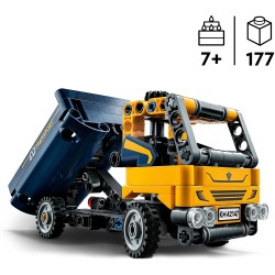 LEGO 42147 Technic Camion Ribaltabile, Set 2 in 1 con Camioncino ed Escavatore Giocattolo - LG42147