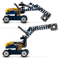 LEGO 42147 Technic Camion Ribaltabile, Set 2 in 1 con Camioncino ed Escavatore Giocattolo - LG42147