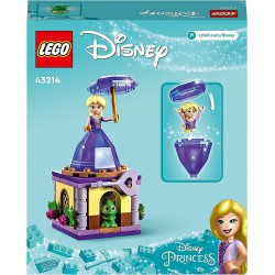 LEGO 43214 Disney Princess Rapunzel Rotante, Giocattolo da Costruire con Mini Bambolina in Abito di Diamante e Pascal - LG43214