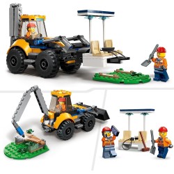 LEGO 60385 City Scavatrice per Costruzioni, Escavatore Giocattolo con Minifigure - LG60385