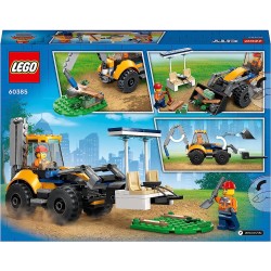 LEGO 60385 City Scavatrice per Costruzioni, Escavatore Giocattolo con Minifigure - LG60385