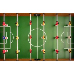 Sport1 - Calcetto balilla indoor Mini Goal con gambe da interno in MDF, misure 69x37x65cm. Bigliardino da casa con 6 aste passan