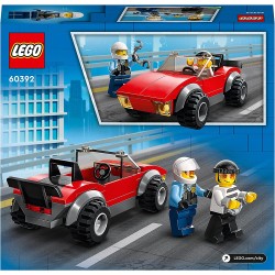 LEGO 60392 City Inseguimento sulla Moto della Polizia Giocattolo con Modello di Auto da Corsa e 2 Minifigure - LG60392