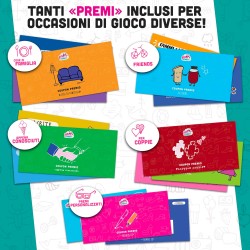 Giochi Preziosi - Happy Tombola, Tombola Classica Rinnovata con Tabellone, Cartelle, Numeri, Timbri Cancellabili e Carnet Premi 