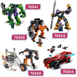 LEGO 76243 Marvel Armatura Mech Rocket Raccoon, Set Action Figure del Supereroe Guardiani della Galassia, Personaggio Avengers -