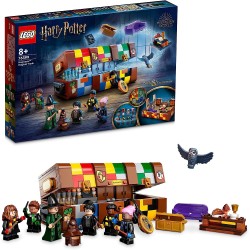 LEGO 76399 Harry Potter Il Baule Magico di Hogwarts, Idea Regalo Personalizzabile con le Minifigure dei Film, Stemmi Case, Cappe